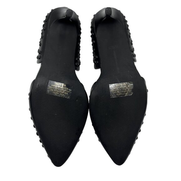 French Connection Size 8.5 Shoes Womens Black Studded Pointed-Toe High Heels - Picture 16 of 16